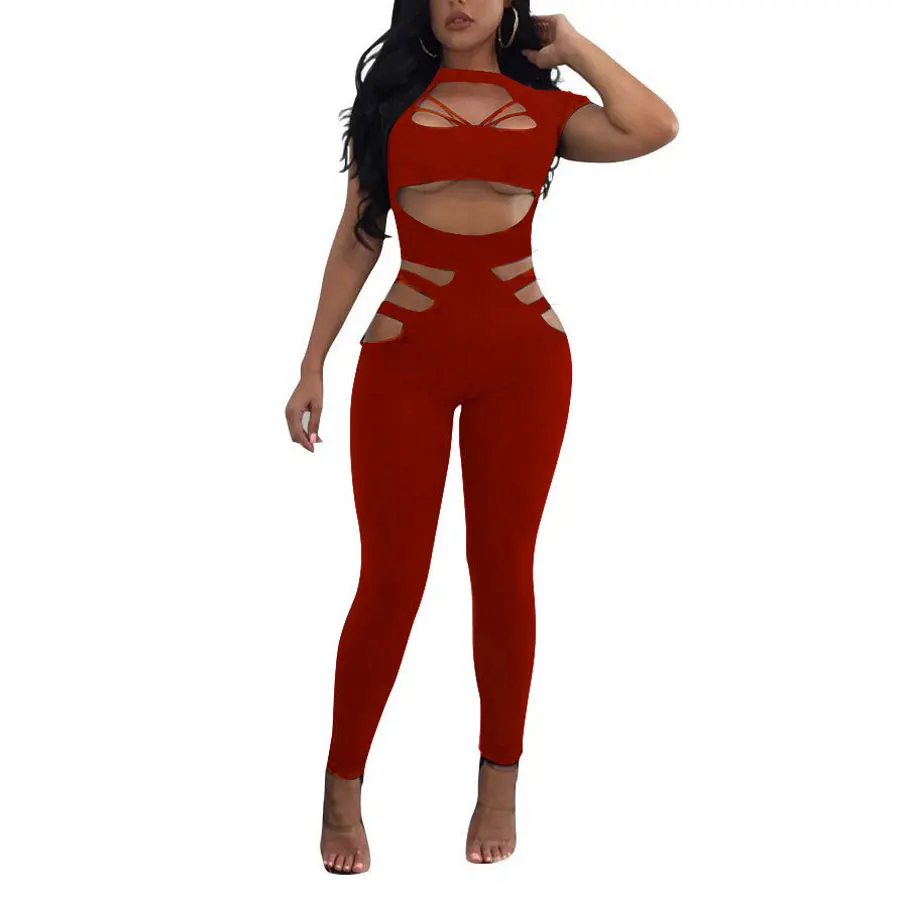 

80908-MX17 sexy club wear skinny jumpsuits for women