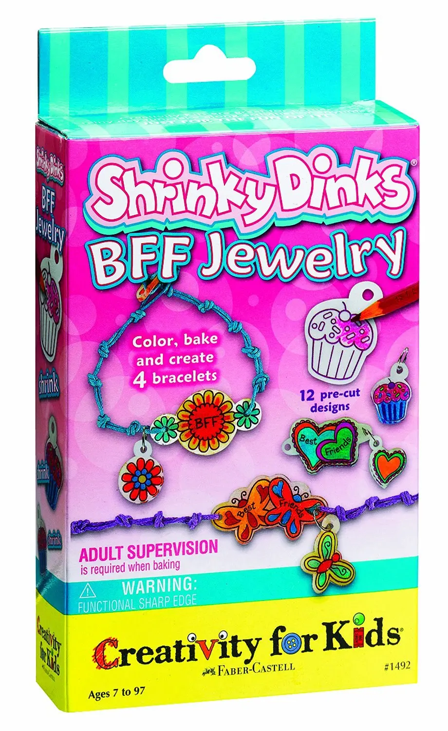 Shrinky Dinks BFF Best Friends Jewelry Bracelet Kit, Make 4 Bracelets