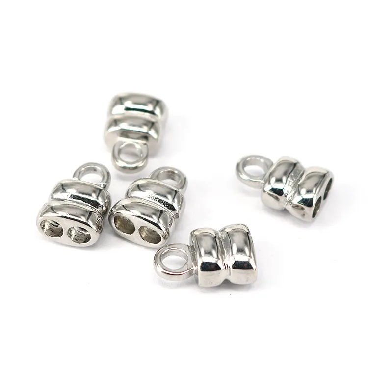 

S808 stainless steel end caps , stainless steel cord stopper, Silver gold