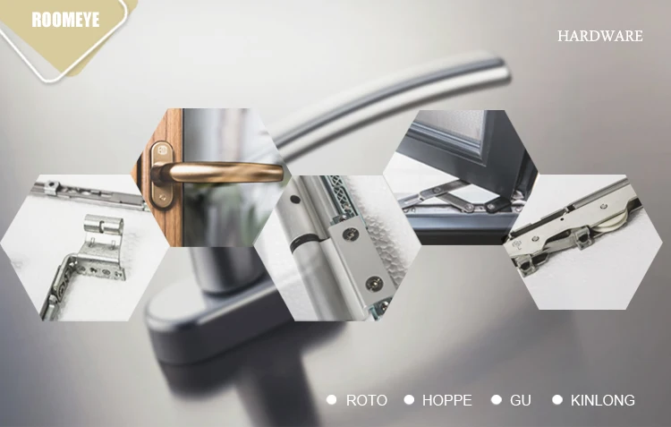 Wood clad aluminum casement window with inbuilt blinds