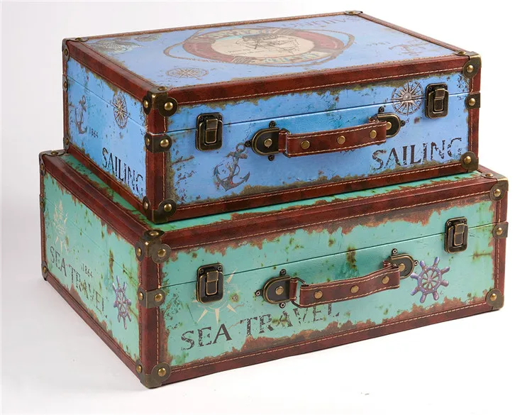 antique wooden suitcase