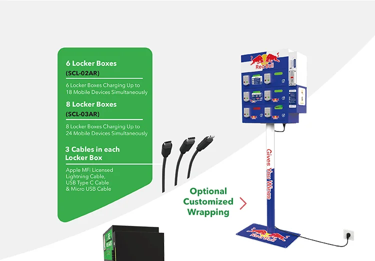Mobile Phone Charge Station Coin Operate Storage Phone Charging Locker ...