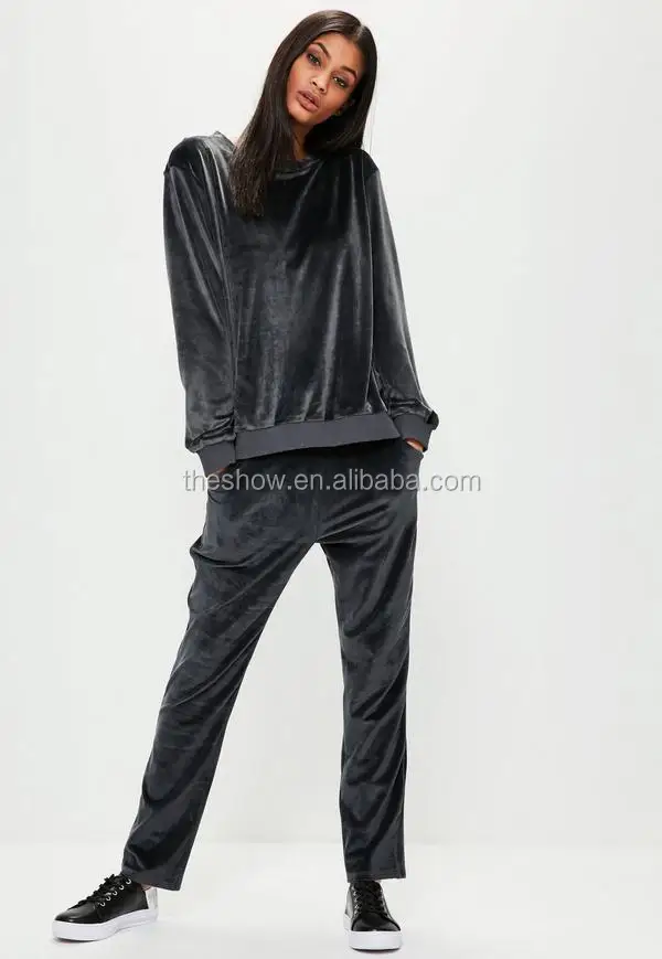 womens velour tracksuit no hood