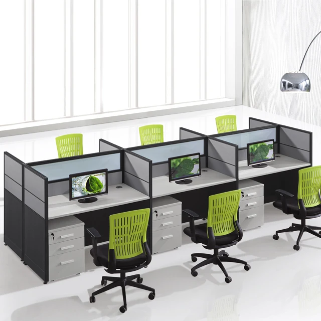 Wholesale Office 6 Person Call Center Workstation With Glass