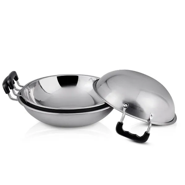 Commercial Big Size Cookware Fry Woks Pan Two Handle Wok Buy Two