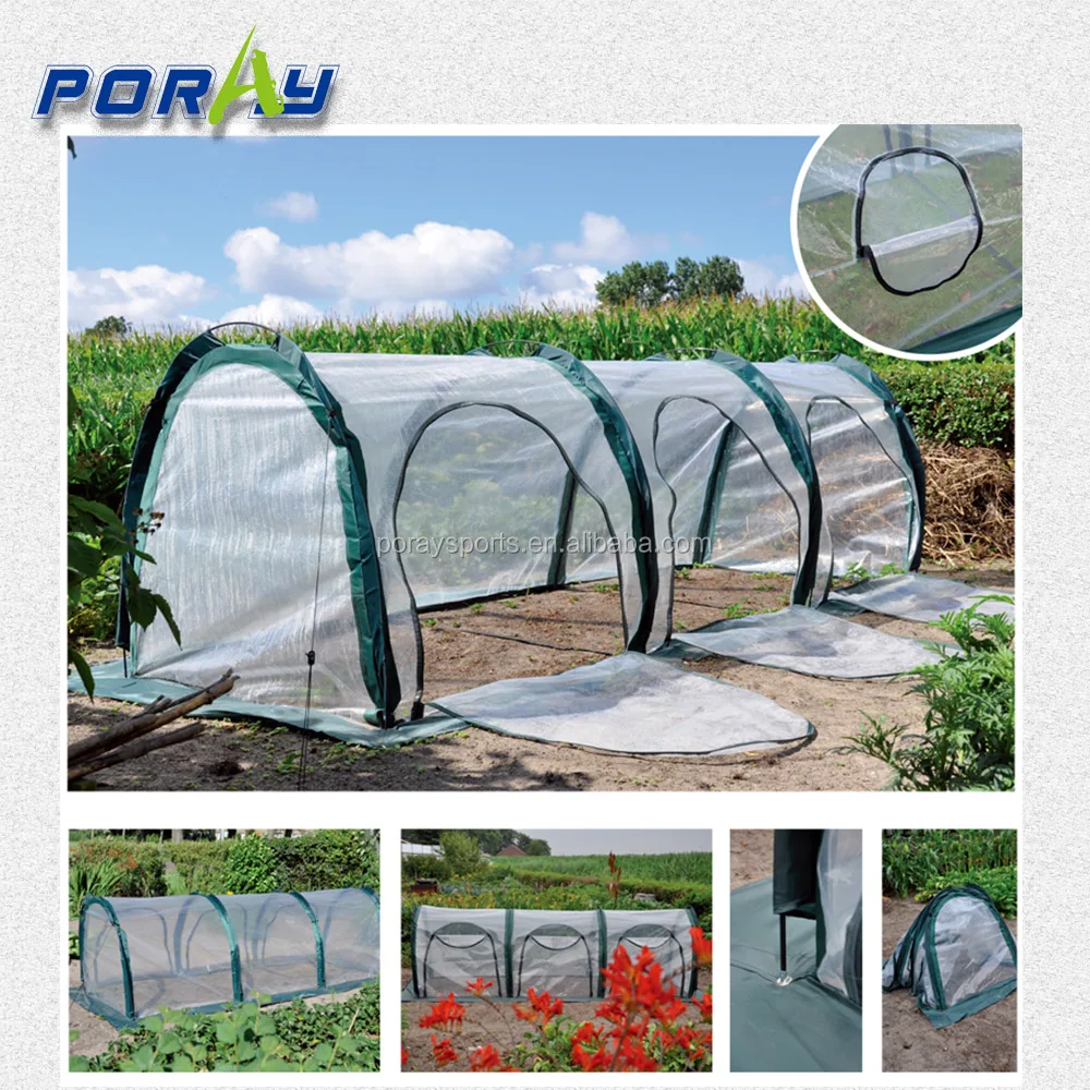 

poray new 3m tunnel family greenhouse plants grow tent grow cover for vegetables & flowers, Customized