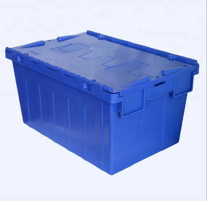 

High Quality Big Plastic Storage Box for Logistic Moving, Blue;gray