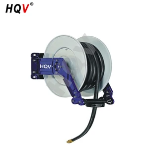 Image of A18 steel Retractable Air Compressor Water Hose Reel with 1/4" x 50ft rubber hose
