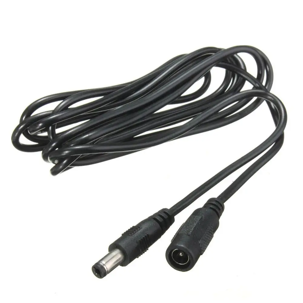 5.5x2.1mm 1M/2M/3M DC Power Connector Extension Extend Wire Cable Cord For LED Strip Light 5050 or 3528 or CCTV Car Charger
