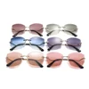 Jheyewear ready to ship fashion plastic metal eyeglasses rimless custom shades sun glasses retro sunglasses