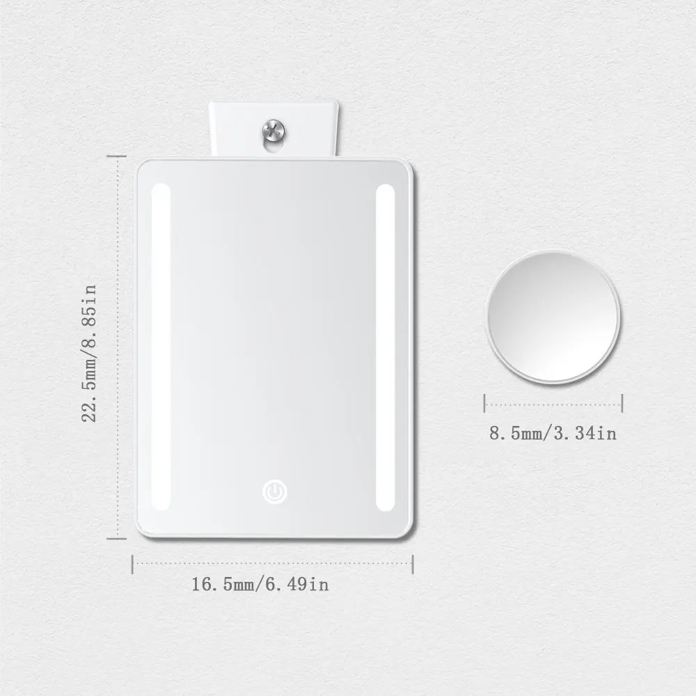 36 LED Lighted Makeup Mirror with Lights 10X Magnifying LED Vanity Mirror 180 Degree Rotation Travel Mirror