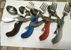 Portable Outdoor Tableware Folding Cutlery Set,Assembled Folding Cutlery Spoon Fork Knife,Folding Spoon Fork Knife