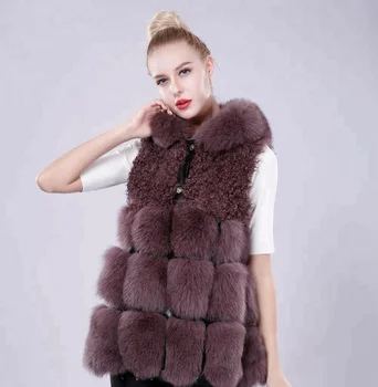 hooded fur vest womens