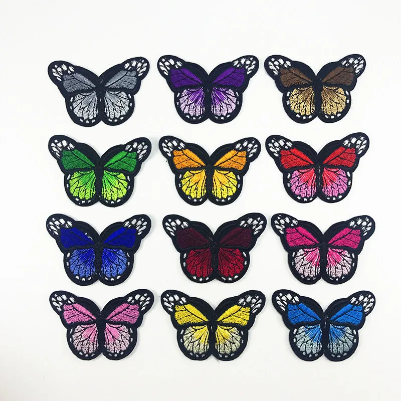 

Cute embroidery butterfly patch for clothing/custom embroidered appliques patches
