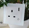 ZigBee UK Wall Socket with Android/IOS APP Control,Smart Wall Plug with USB Port