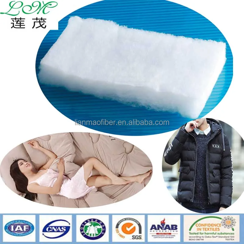 
Microfiber high clo value polyester wadding used for garment and home textiles 