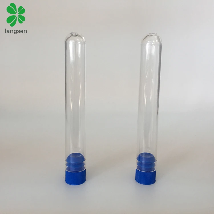 Clear test tubes with plug lids