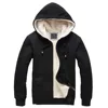 Winter outdoor sport lambs wool thickening warm zip up jacket hoodies