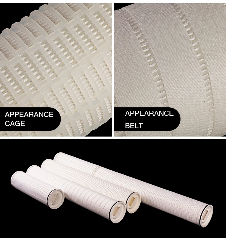 Water Treatment System Replacement High Flow Chemical Industry Pleated Membrane Filter Cartridge