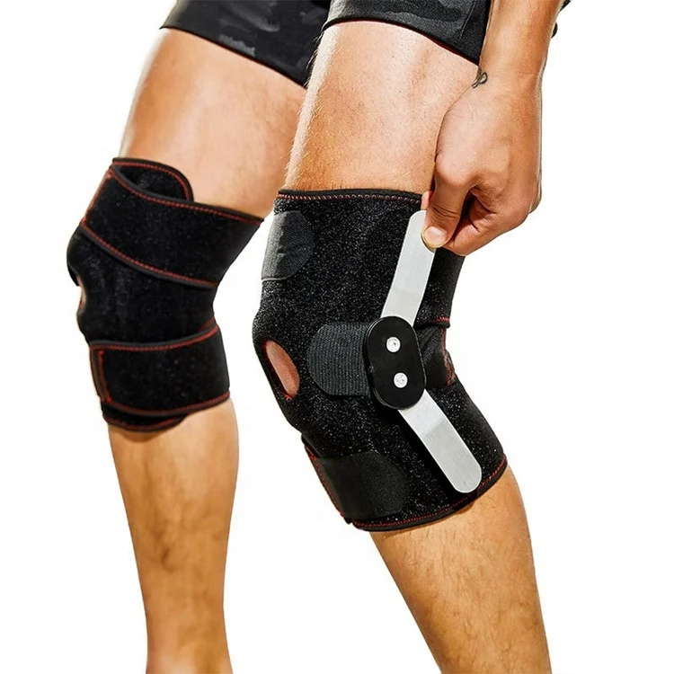 

Angle Adjust Pin Stop Knee Support Brace Hinges for orthopedic knee brace X-1277, Black knee support