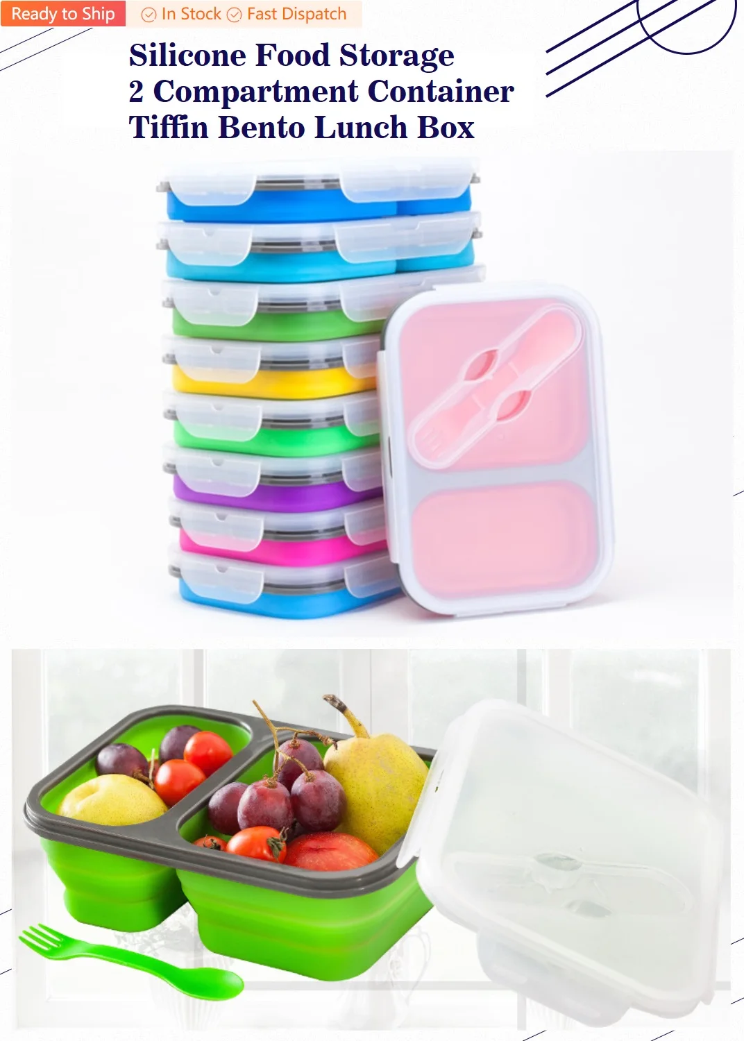 Reusable Eco-friendly 3d Picnic Sectional Flat Microwave Safe ...