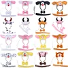 Children Animal Ears Headband Supplier For Kids Bow Tie Tail Set Boys Girls Props Party Gift Head Wear Accessories QHBD-8658