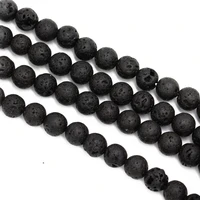 

Healing Natural black lava stone beads 4mm 6mm 8mm 10mm 12mm lava rock vocanic beads piedra de lava wholesale