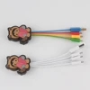 Lovely shape soft pvc custom usb charging cable cartoon fox shape Usb Data Cable for promotional gift