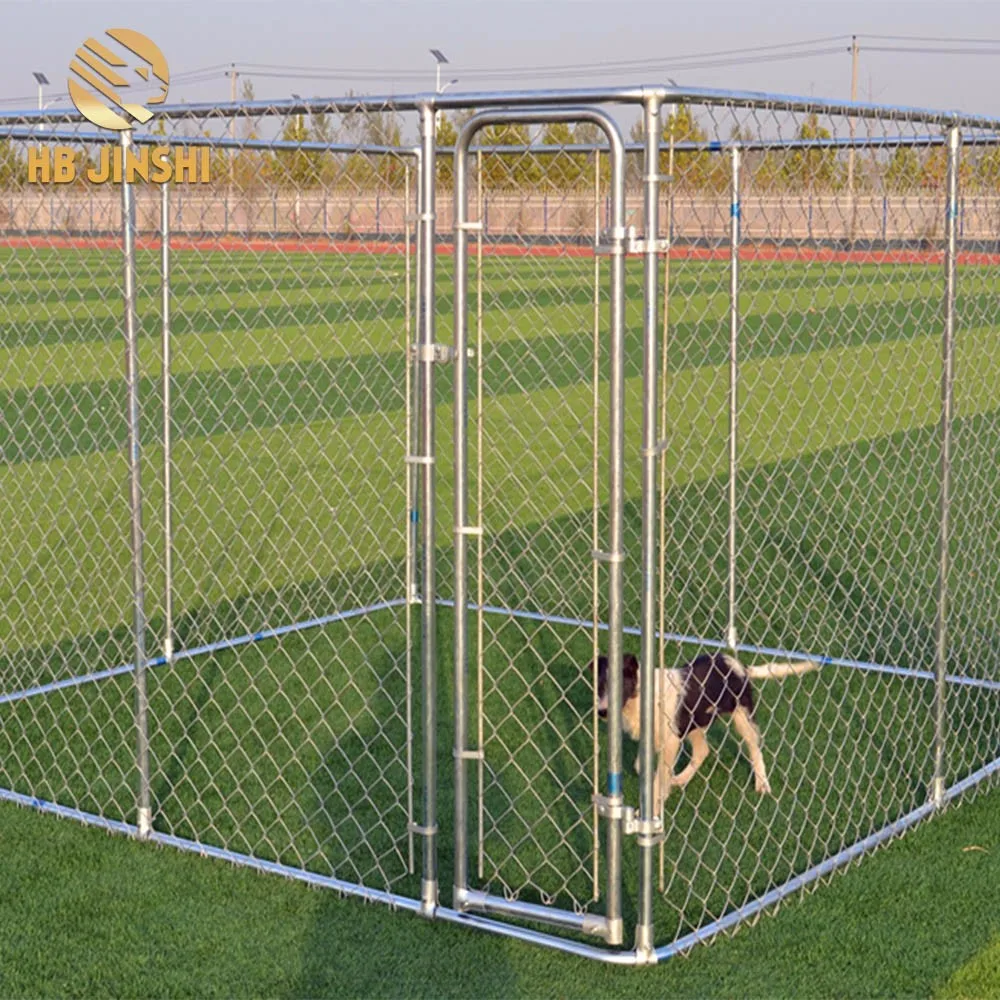 Outdoor Chain Link Kennel Dog Run Steel Door Cage Pet Exercise Pen