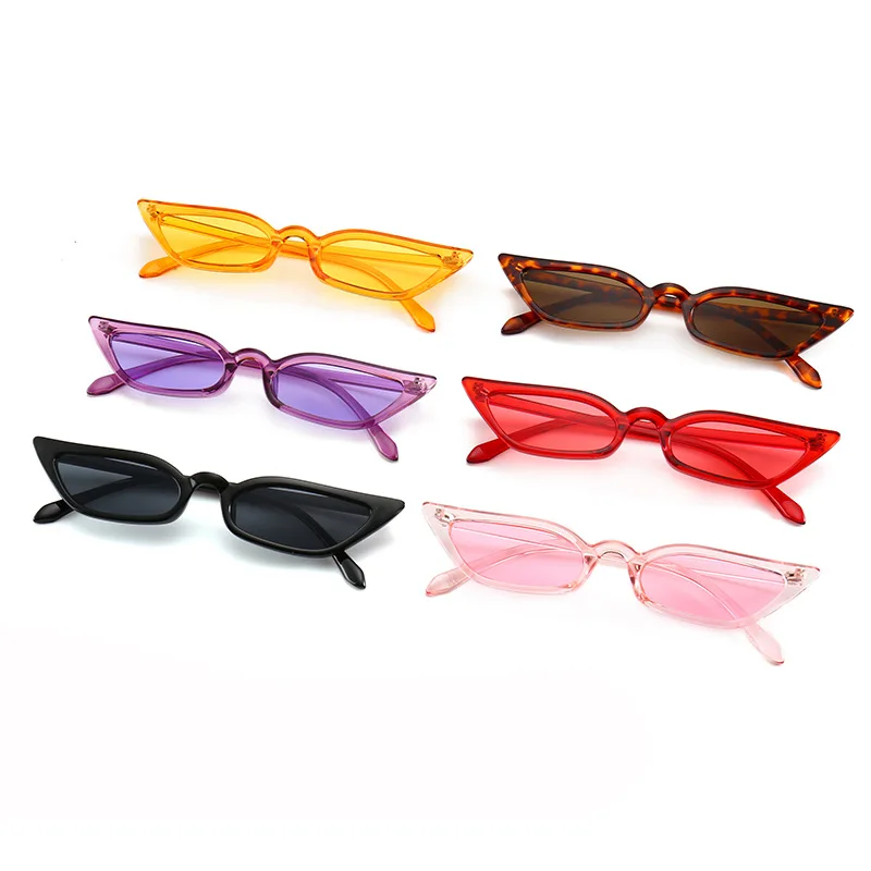 

12 pcs one Dozen Wholesale 2019 Vintage Yiwu Women Cat Eye Small Sunglasses, Custom colors