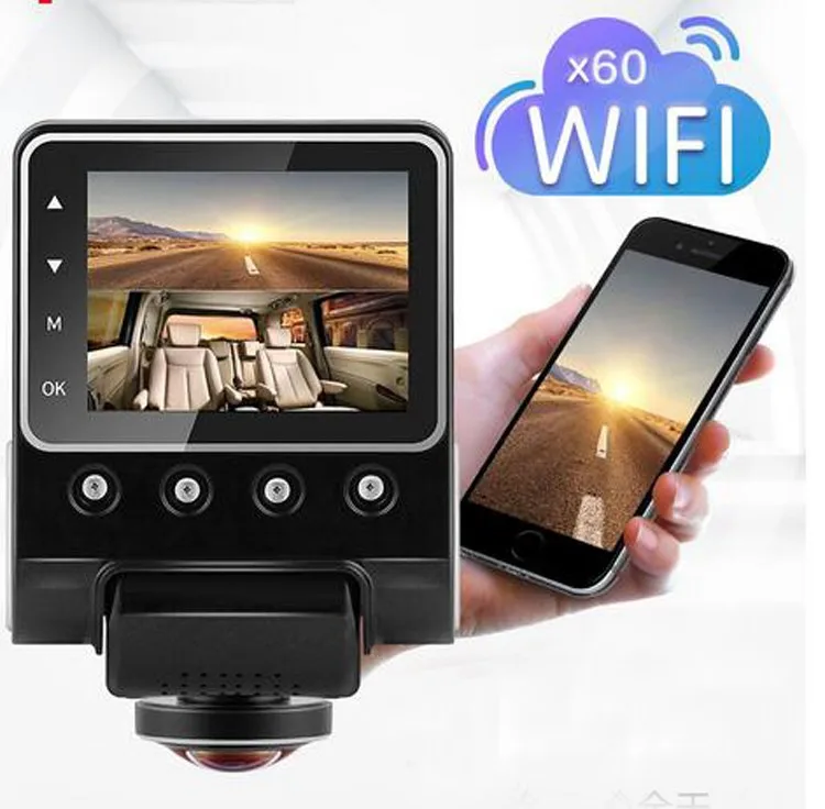 X60 Dash Cam Full Hd 1080p 360 Degree Black Box Dvr Car Security Camera