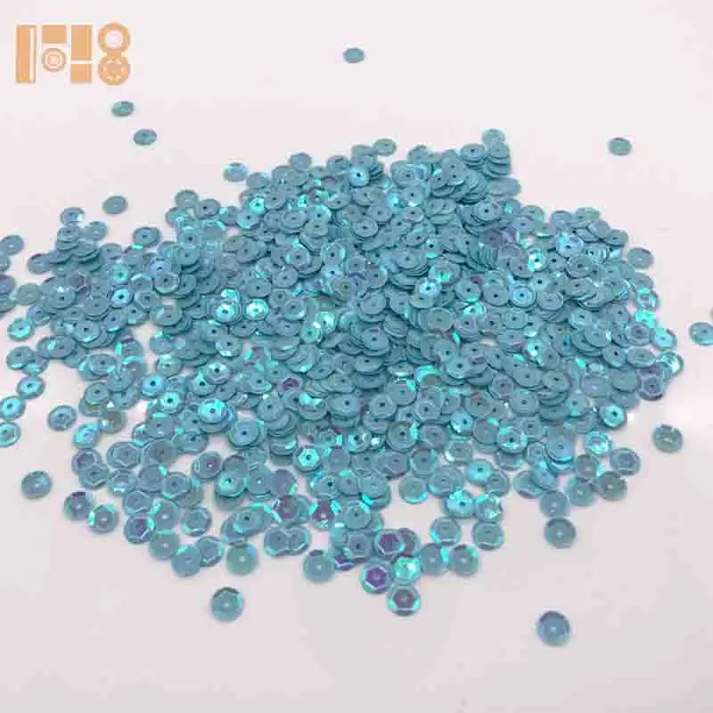 

PVC loose round sequin for retail/sequins paillettes, Dull, laser bright, multi-colored, transparent