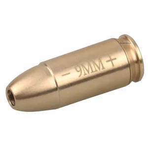 9mm Cartridge Red Laser Bore Sight Hunting 9mm Boresighter Kit Collimator Brass w/ Instruction