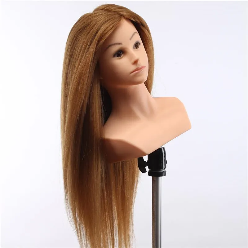 

Best selling for hairdressing doll head female barber training beauty school gold girl long hair styling custom mannequin head, Blond;brown;glod;as request