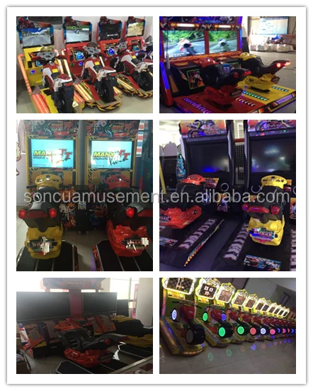 soncu arcade game machine 42 "LCD TT motor video kids ride on bike racing game