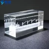 Customized design 3 d laser engraved crystal ship model for gift