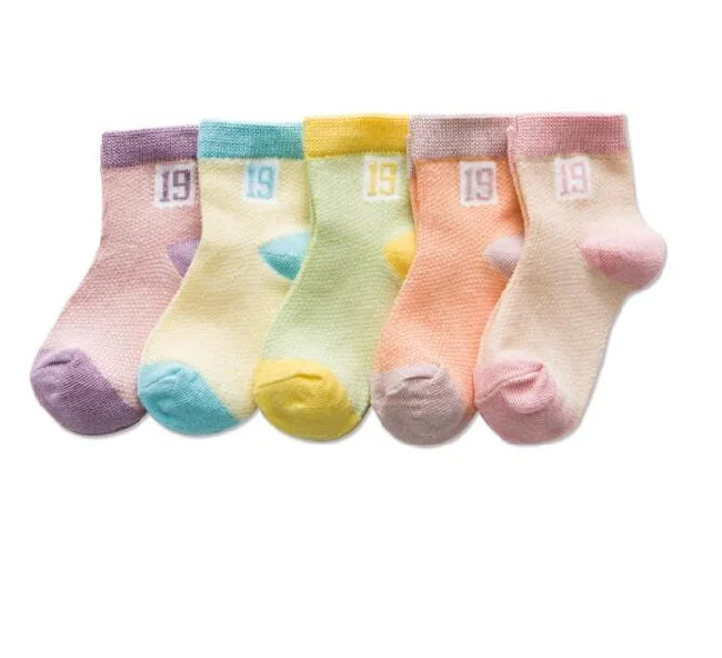 Детские сетчатые носки, впитывающие пот, тонкие хлопковые, летние для мальчиков и девочек