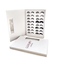 

High quality wholesale faux mink eyelashes 3D silk strip lashes book