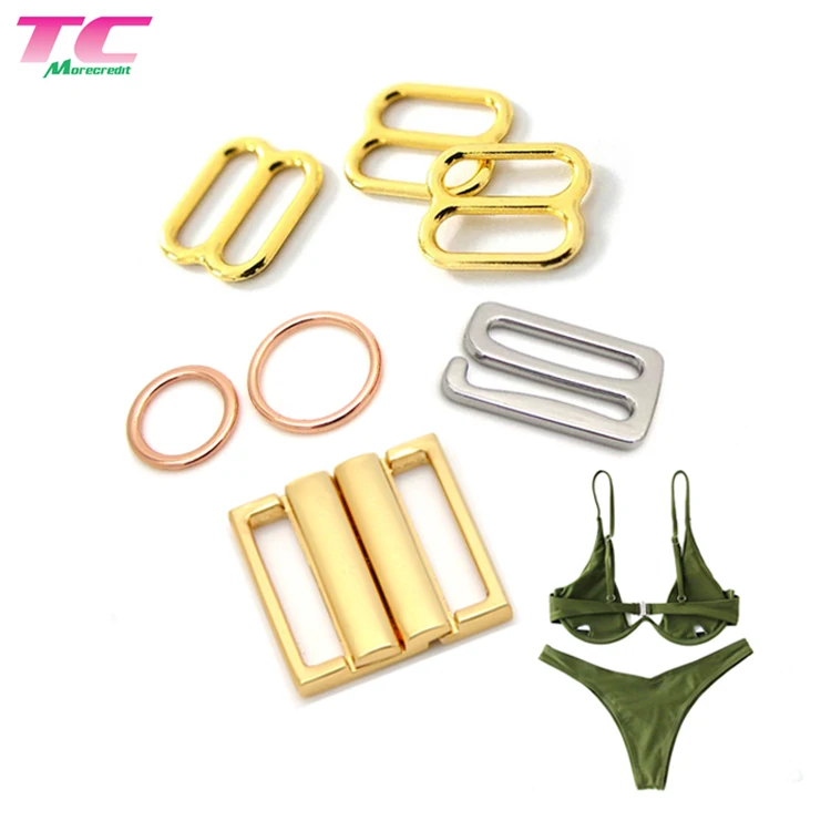 

Underwear Accessories Bra Adjuster Swimwear Metal Buckles Metal Bra Rings Sliders And Hooks, Shiny rose gold;gold;silver or other color