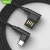 Double Angle Nylon Braid fast charging 90 degree elbow usb cable