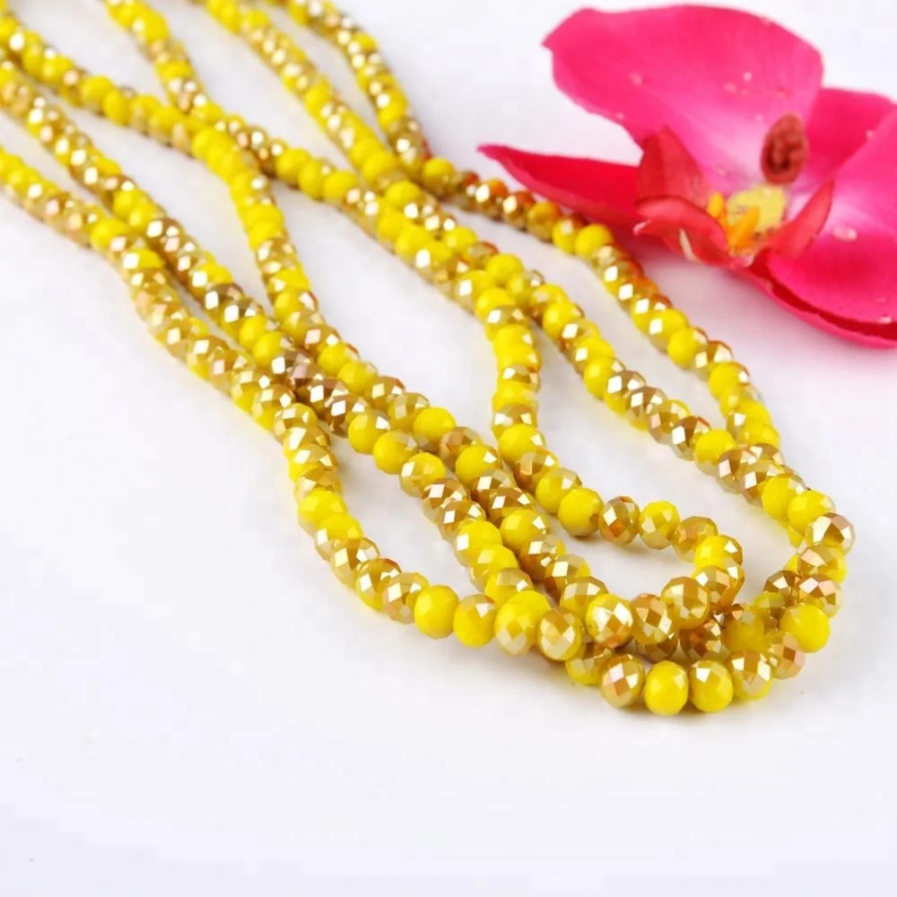 

Chinese Glass Beads for Jewelry Making Wholesale Faceted Rondelle Beads, More than 100 colors