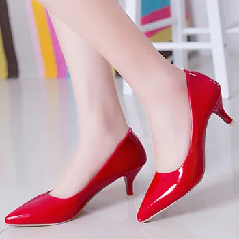 shiny high heel shoes