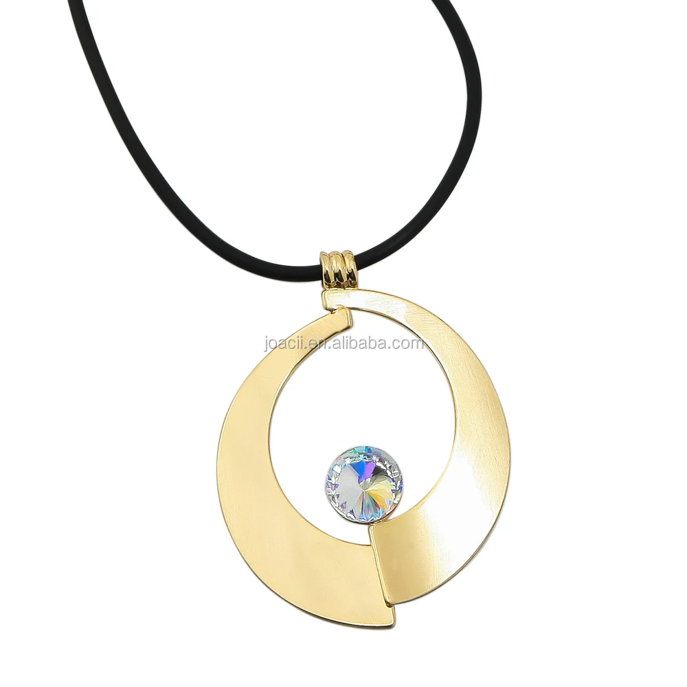 Joacii Newest Handmade Crystal Copper Diamond Charm Necklace With Frauenschmuck