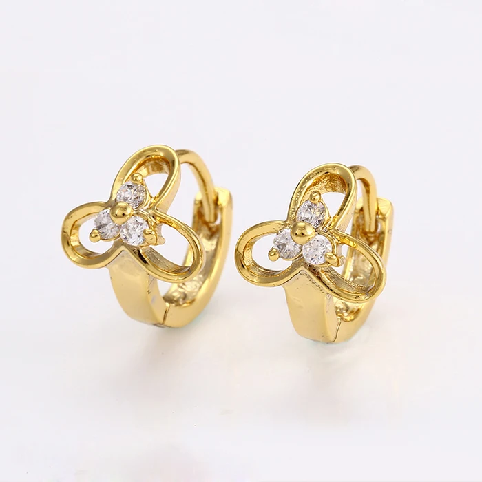 

27258 24k gold clip-on hypoallergenic earrings for women