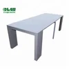 Contemporary Grey Powder Coating MDF Metal Slider Extension Dinner Room Table Dining Table Designs Modern