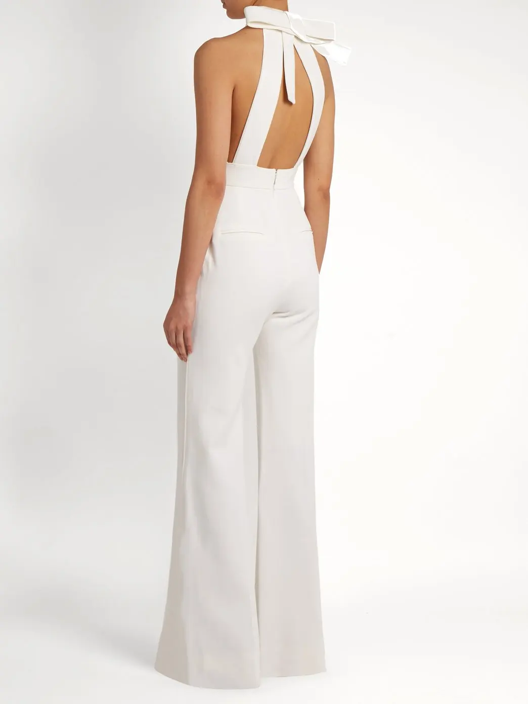 High Quality Ladies Elegant Plain White Evening Jumpsuits - Buy Ladies ...