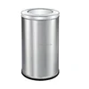 Stainless steel lobby dustbins commercial building trash can construction waste bin