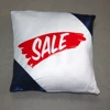 Custom white satin pillow cover with color opposite angles