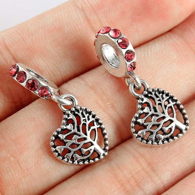 

New Original DIY bead family life tree love you mom pendant Charm Fit Fashion Bracelet Necklace DIY Women Jewelry, Photo