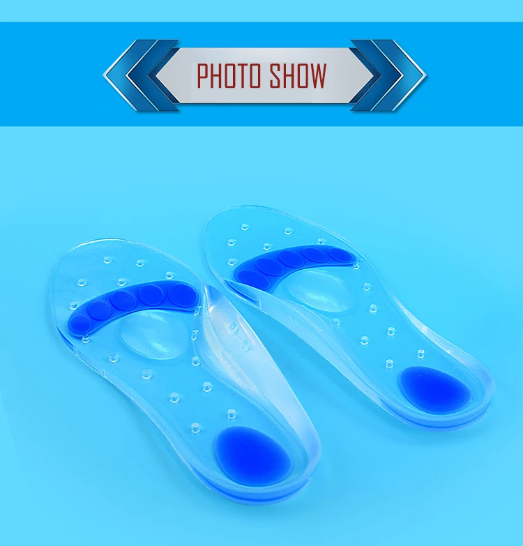Soft And Comfortable Medical Silicone Gel Shoe Insole Diabets Gel